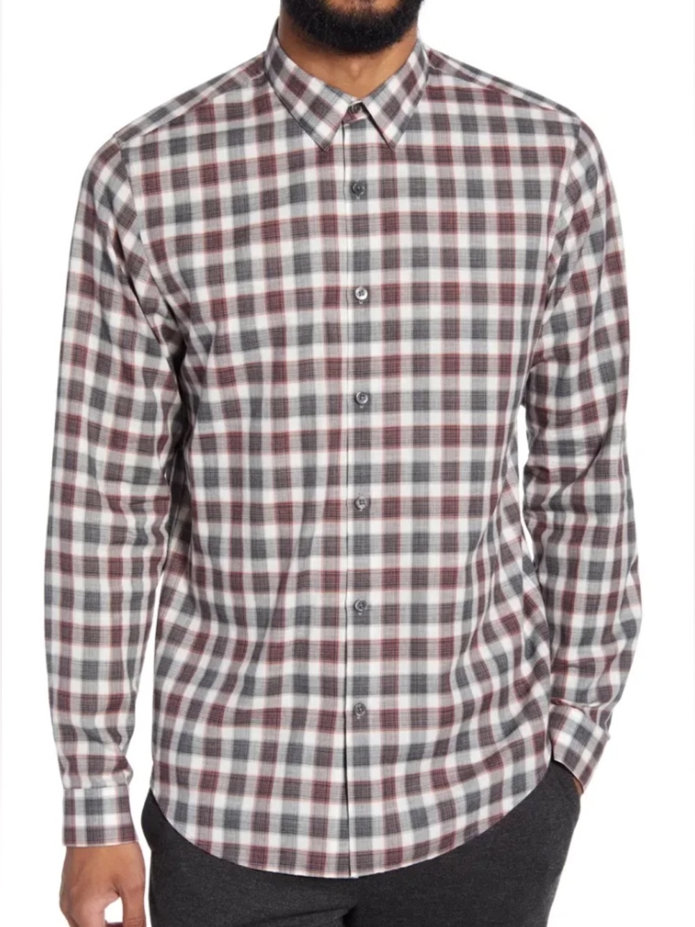 Theory Mens Irving Betton Check Shirt